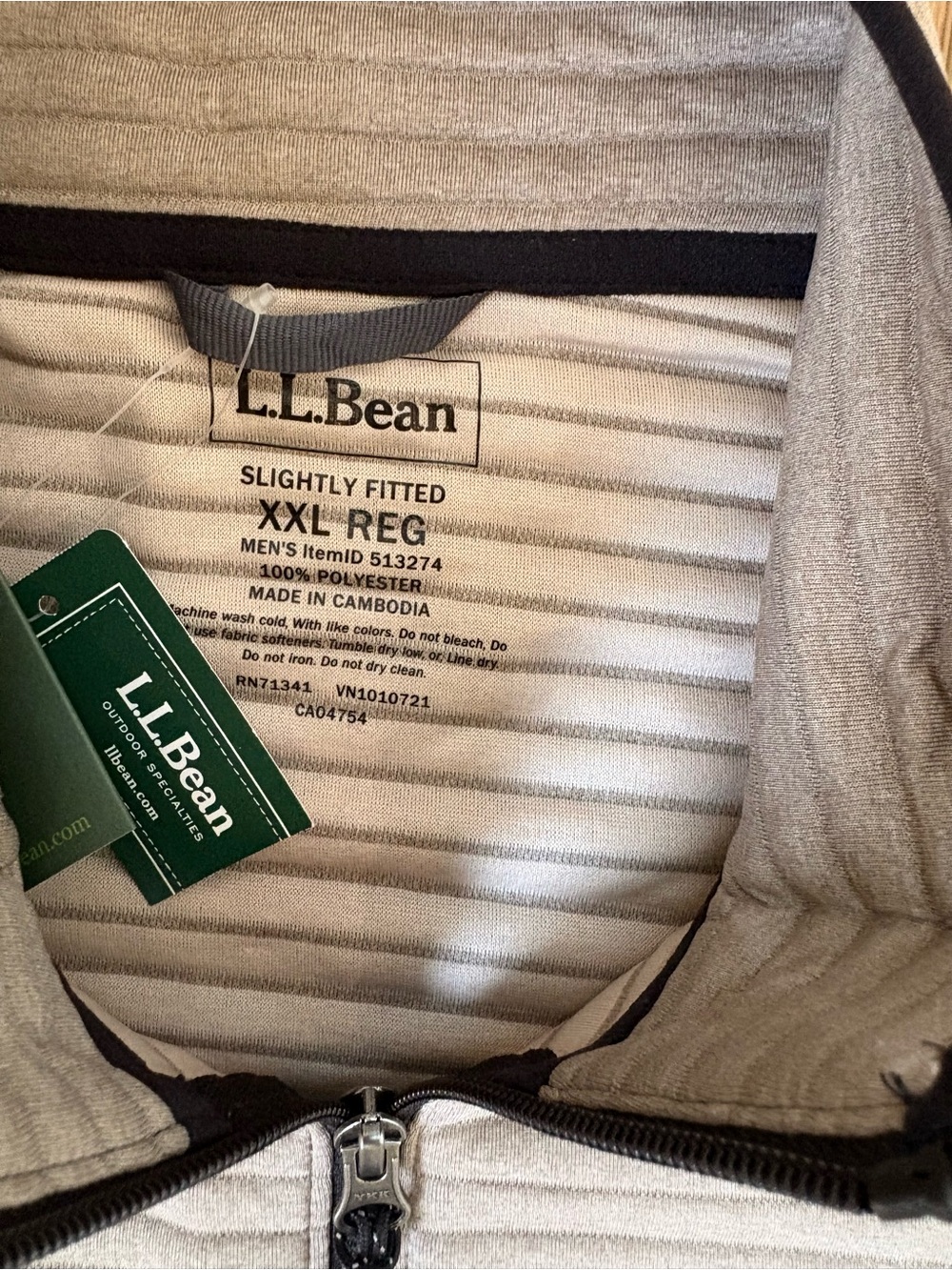 New! L.L. Bean Men's Airlight Vest. Putty. Size XXL - Picture 3 of 9